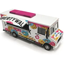 Food Truck Liberty Walk LB Cafe Truck - Limited Edition 1:64 Scale Diecast Model Truck by American Diorama