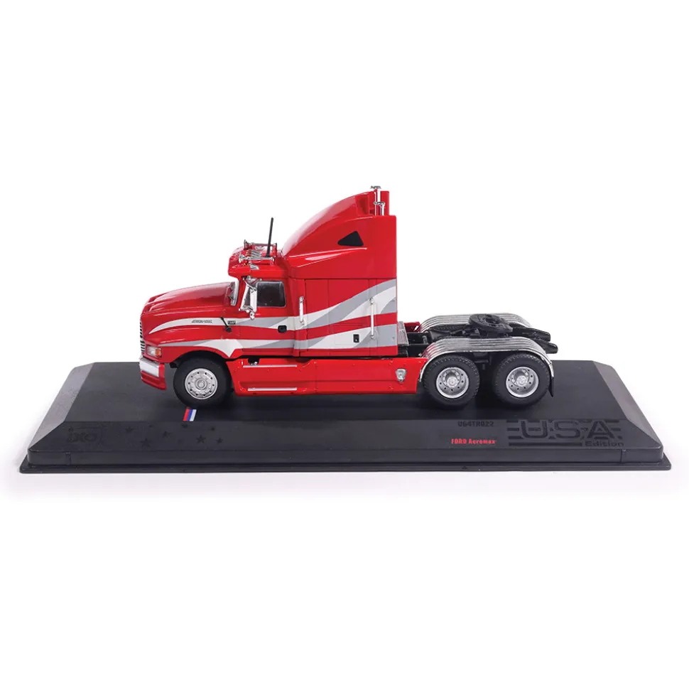 1980 Ford Aeromax - Burgundy And Gray 1:64 Scale Diecast Model Truck by IXO Models