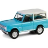 1966 Ford Bronco Custom SUV - Turquoise Blue (Scottsdale 2024) 1:64 Scale Diecast Model Truck by Greenlight