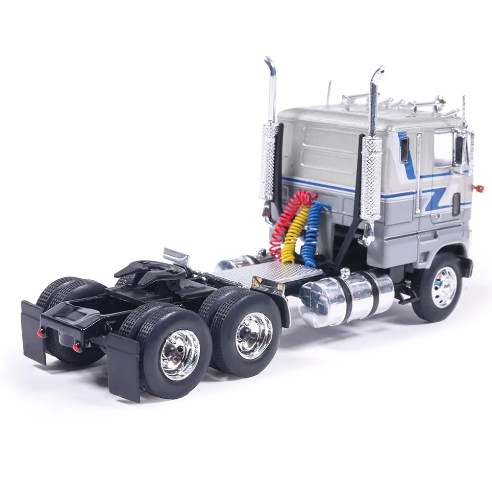 Ford COE 9000 - Blue And Silver 1:64 Scale Diecast Model Truck by IXO Models