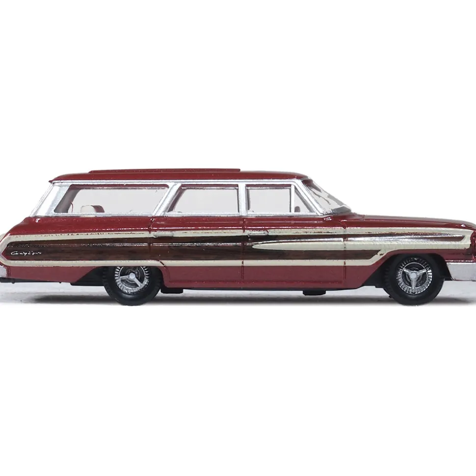 1964 Ford Country Squire - Vintage Burgundy 1:87 Scale Diecast Model Car by Oxford Diecast