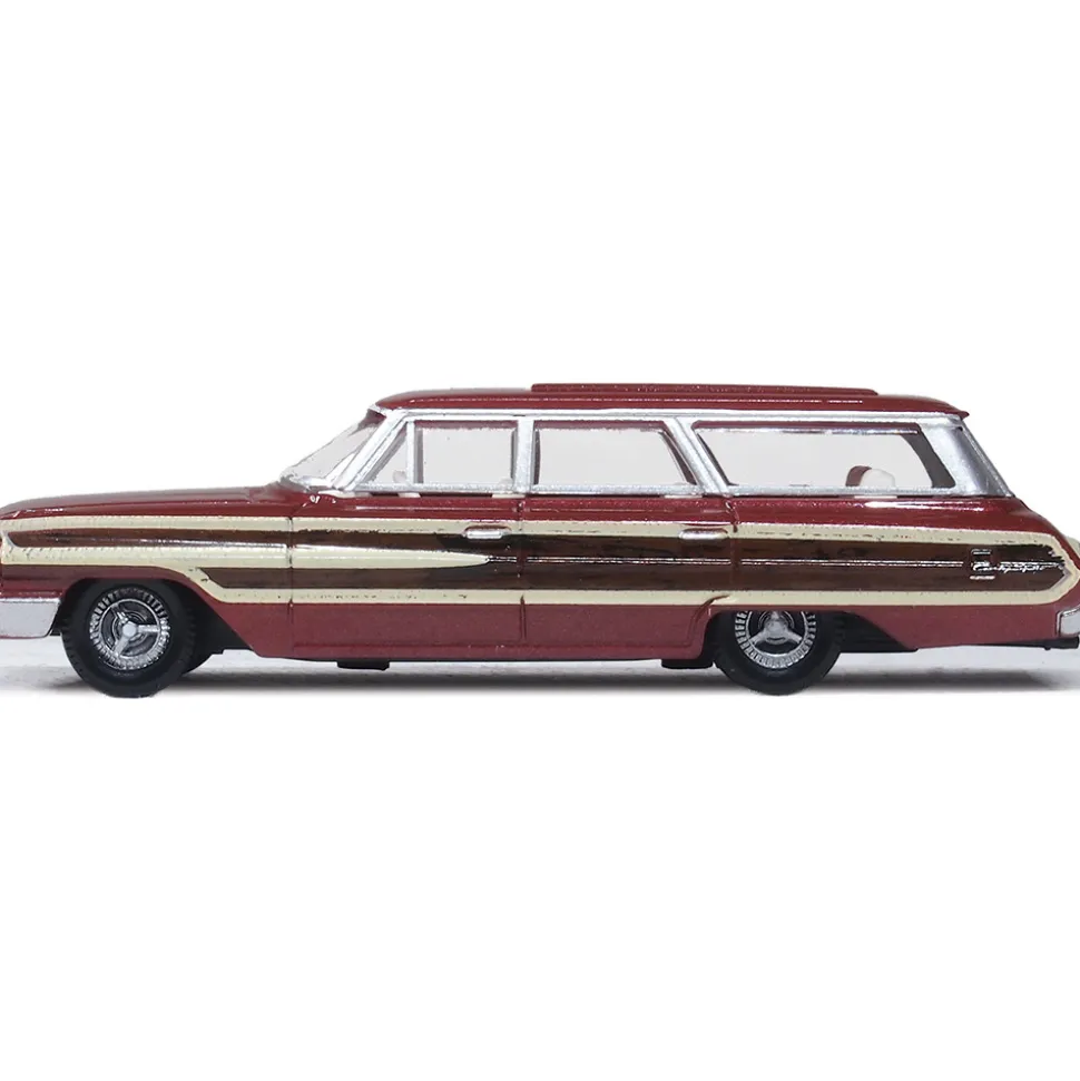 1964 Ford Country Squire - Vintage Burgundy 1:87 Scale Diecast Model Car by Oxford Diecast