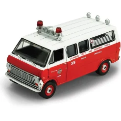 1969 Ford Econoline Ambulance - Los Angeles Fire Department 1:64 Scale Diecast Model Truck by Greenlight