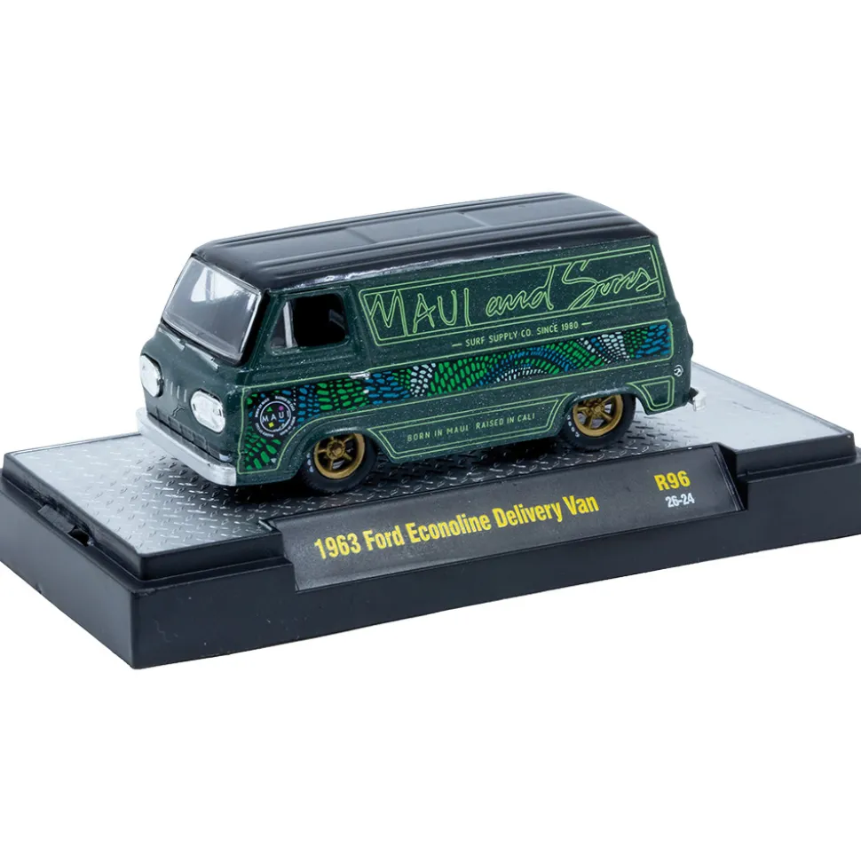 1963 Ford Econoline Delivery Van - Maui & Sons 1:64 Scale Diecast Model Truck by M2 Machines
