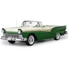 1957 Ford Fairlane 500 Skyliner - Cumberland Green/Colonial White 1:18 Scale Diecast Model Car by Sunstar