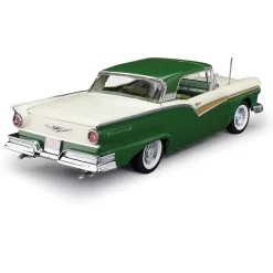 1957 Ford Fairlane 500 Skyliner - Cumberland Green/Colonial White 1:18 Scale Diecast Model Car by Sunstar