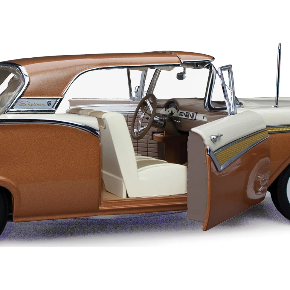 1957 Ford Fairlane 500 Skyliner - Doeskin Tan/Colonial White 1:18 Scale Diecast Model Car by Sunstar