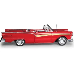 1957 Ford Fairlane 500 Skyliner-Flame Red 1:18 Scale Diecast Model Car by Sunstar