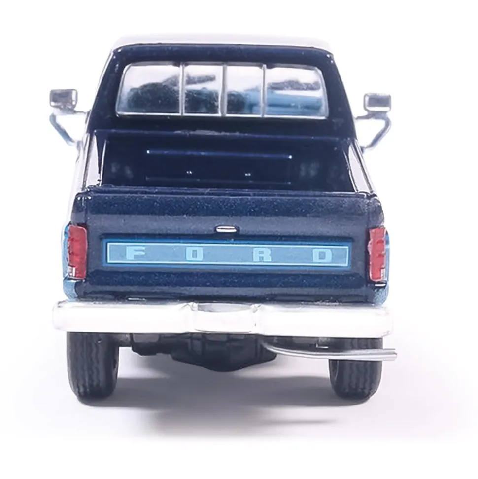 1981 Ford F-150 Custom Explorer Short Bed Styleside 4X2 - Midnight Blue Tu-Tone 1:64 Scale Diecast Model Truck by IXO Models