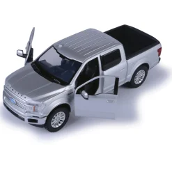 2019 Ford F-150 Limited Crew Cab - Silver 1:27 Scale Diecast Model Truck by Motormax