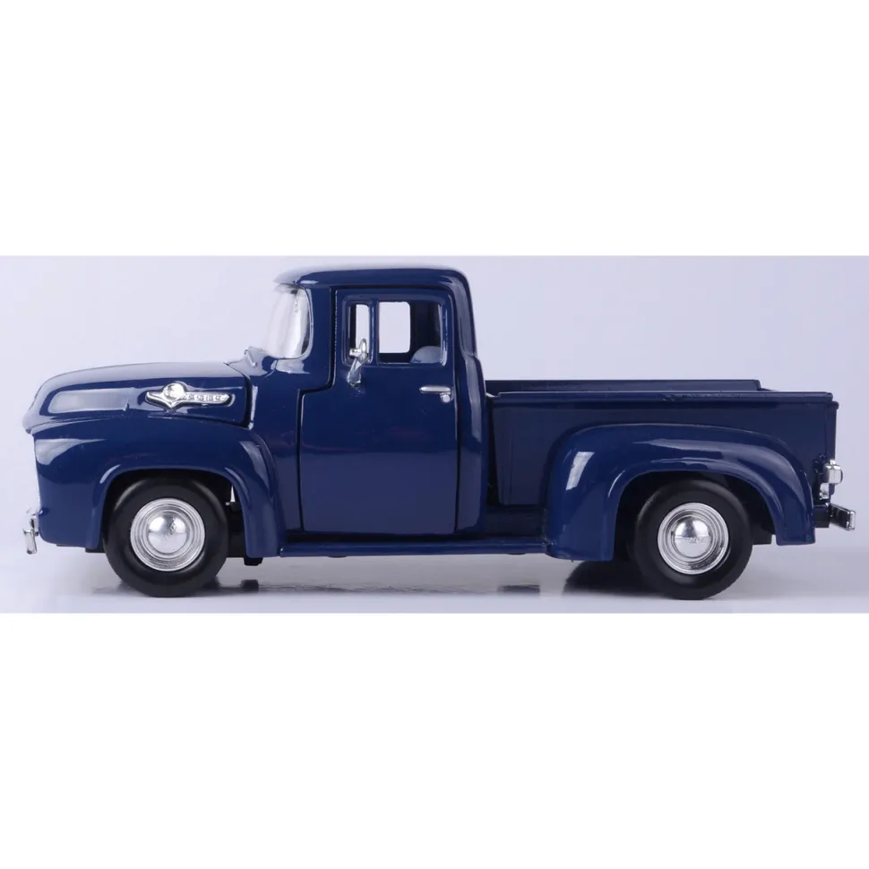 1956 Ford F-100 Pickup - Dark Blue 1:24 Scale Diecast Model Truck by Motormax