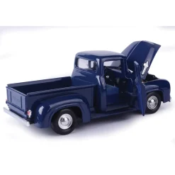 1956 Ford F-100 Pickup - Dark Blue 1:24 Scale Diecast Model Truck by Motormax