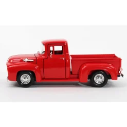 1956 Ford F-100 Pickup - Red 1:24 Scale 1:24 Scale Diecast Model Truck by Motormax