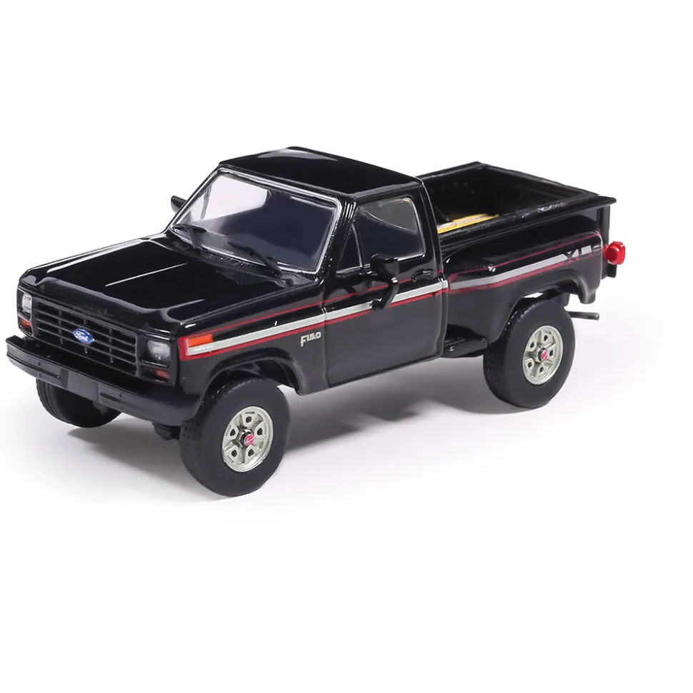 1983 Ford F-150 XLS Flareside 4X4 - Raven Black 1:64 Scale Diecast Model Truck by IXO Models
