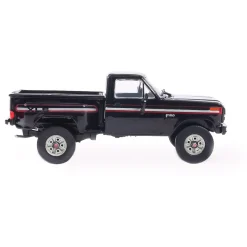 1983 Ford F-150 XLS Flareside 4X4 - Raven Black 1:64 Scale Diecast Model Truck by IXO Models