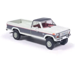 1986 Ford F-150 XLT Lariat Long Bed Styleside 4X2 - Colonial White Tu-Tone 1:64 Scale Diecast Model Truck by IXO Models