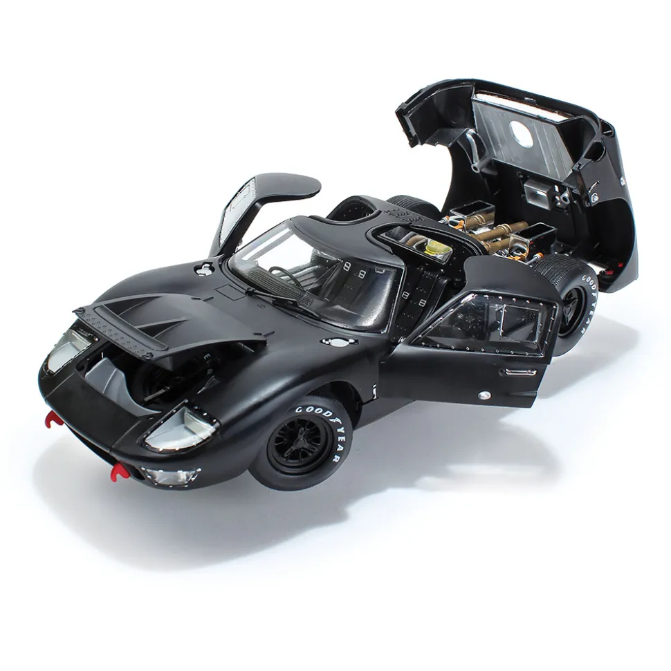 1966 Ford GT40 Custom Matt-Black 1:18 Scale Diecast Model Car by Shelby Collectibles