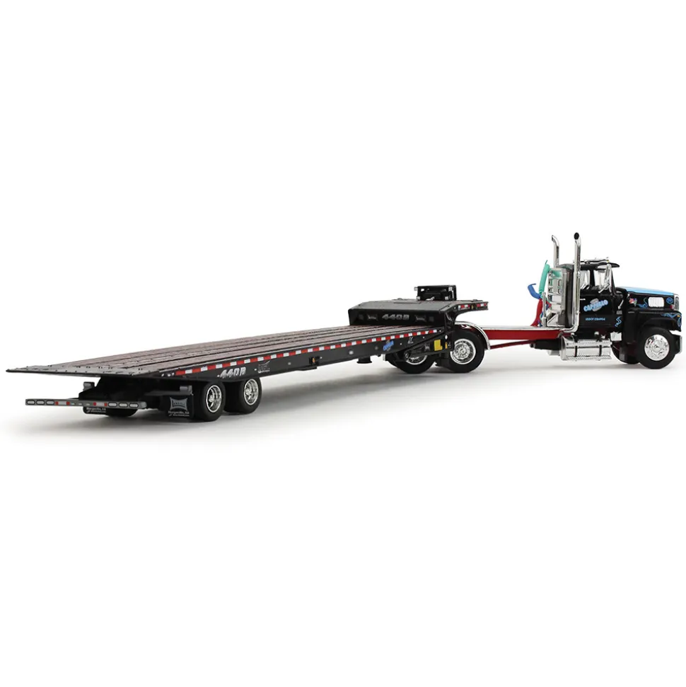 Ford LTL 9000 Day Cab & Landoll 440B-50CA Traveling Axle Trailer - Cappello Transport 1:64 Scale Diecast Model Truck by Diecast Promotions