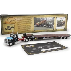 Ford LTL 9000 Day Cab & Landoll 440B-50CA Traveling Axle Trailer - Cappello Transport 1:64 Scale Diecast Model Truck by Diecast Promotions