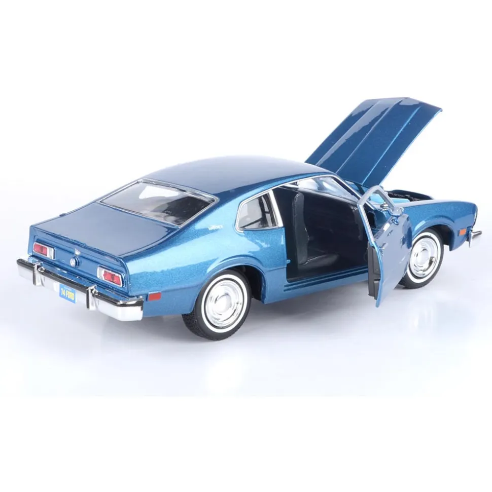 1974 Ford Maverick - Blue 1:24 Scale Diecast Model Car by Motormax