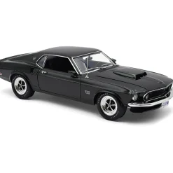 1969 Ford Mustang BOSS 429 - Black Jade 1:18 Scale Diecast Model Car by Acme