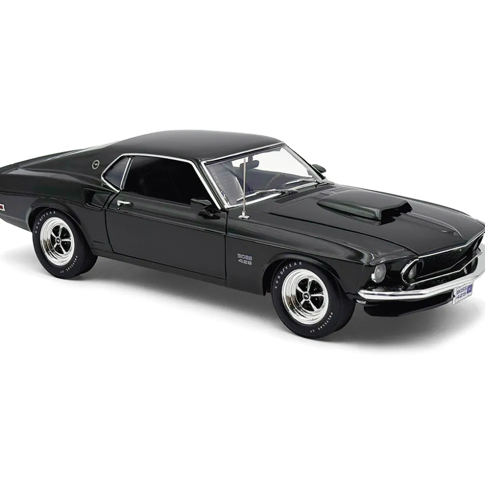 1969 Ford Mustang BOSS 429 - Black Jade 1:18 Scale Diecast Model Car by Acme