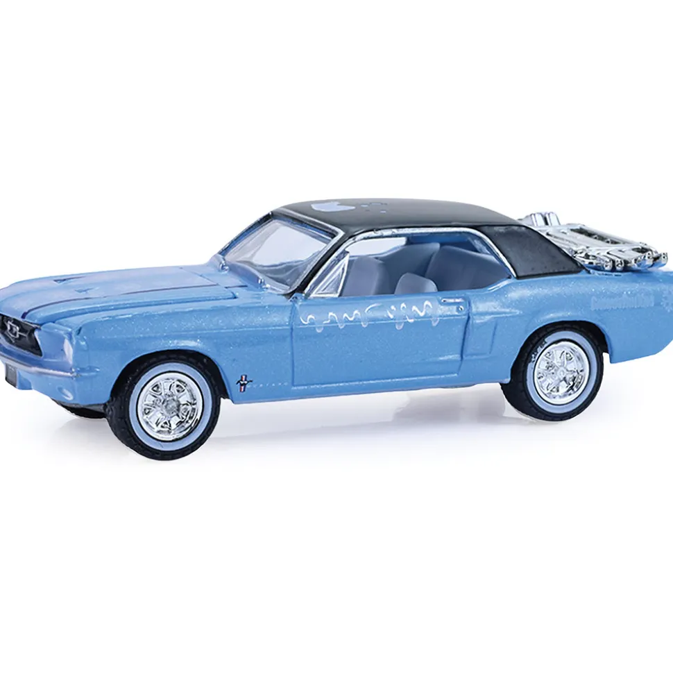 1967 Ford Mustang Coupe with Trunk Ski Rack and Skis 1:64 Scale Diecast Model Car by Greenlight