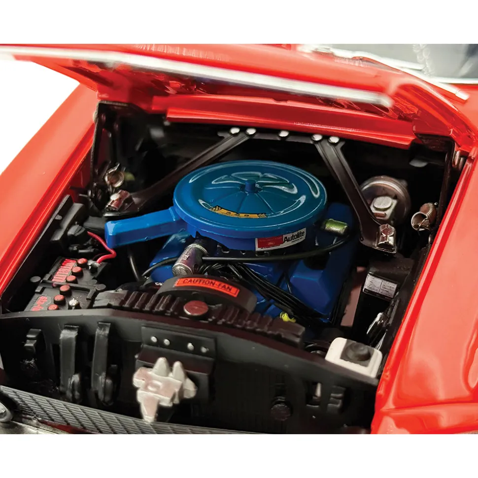 1969 Ford Mustang 600 - Flower Power Red 1:18 Scale Diecast Model Car by Acme
