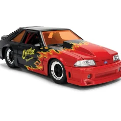 1989 Ford Mustang GT w/Chester Cheetah - Flaming Hot Cheetos 1:24 Scale Diecast Model Car by Jada Toys