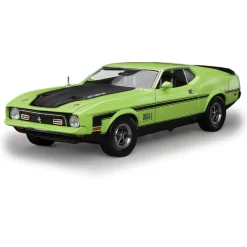 1971 Ford Mustang MACH 1 - Grabber Lime 1:18 Scale Diecast Model Car by Sunstar