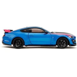 2020 Ford Mustang Shelby G.T.500 - Pink Slips Metallic Blue 1:18 Scale Diecast Model Car by Pink Slips