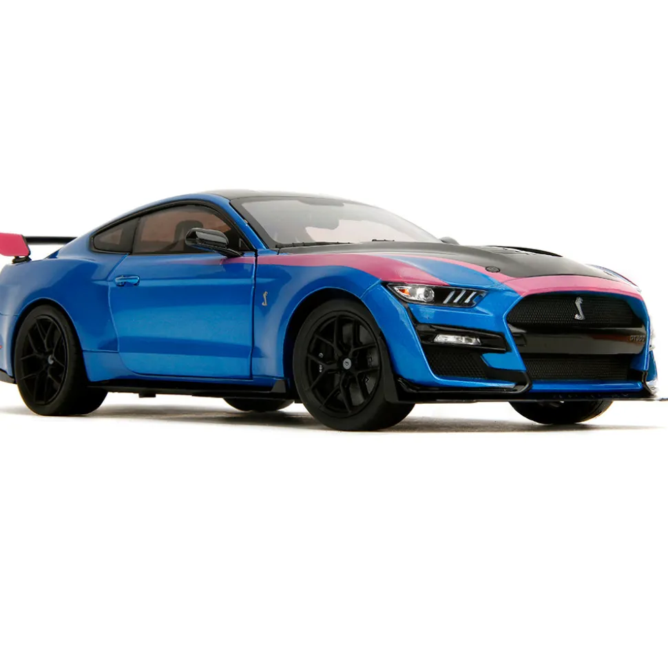 2020 Ford Mustang Shelby G.T.500 - Pink Slips Metallic Blue 1:18 Scale Diecast Model Car by Pink Slips