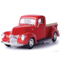 1940 Ford Pickup - Red 1:24 Scale Diecast Model Truck by Motormax