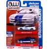 1995 Ford Probe GT & 1984 Ford Mustang SVO Curve Huggers 2Pack A - White & Blue 1:64 Scale Diecast Model Car by Auto World