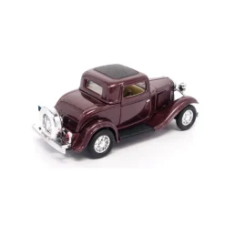 1932 Ford 3-Window Coupe - Burgundy 1:43 Scale Diecast Model by Road Signature