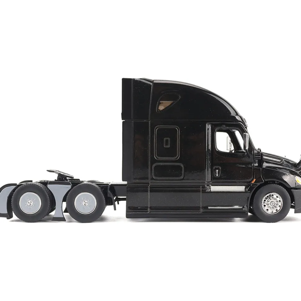 Freightliner Cascadia SBFA Tandem with 72" Sleeper - Black 1:50 Scale Diecast Model Truck by Diecast Masters