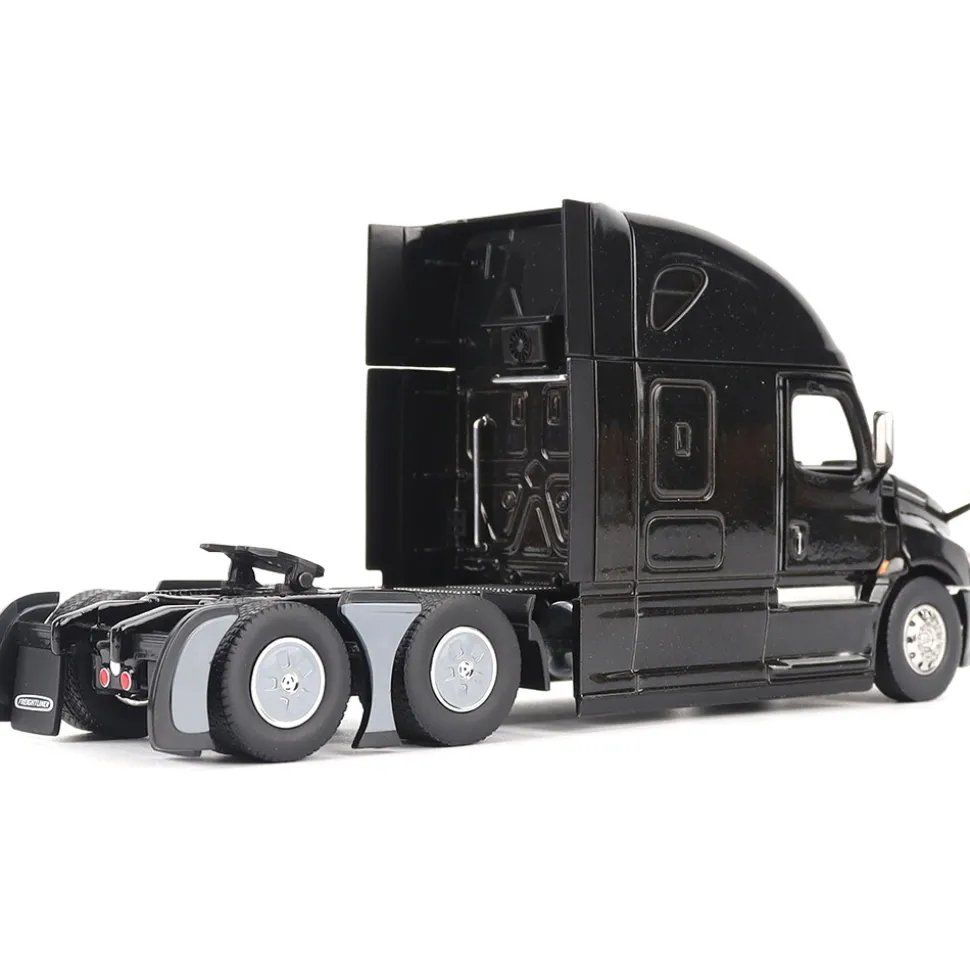 Freightliner Cascadia SBFA Tandem with 72" Sleeper - Black 1:50 Scale Diecast Model Truck by Diecast Masters