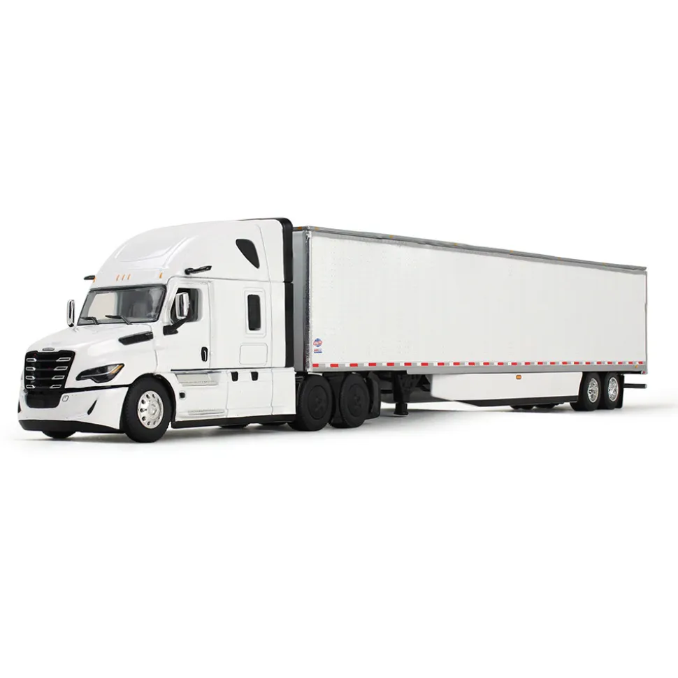 Freightliner Fifth Gen Cascadia Raised Roof Sleeper & 53' Utility w/Skirts 1:64 Scale Diecast Model Truck by Diecast Promotions
