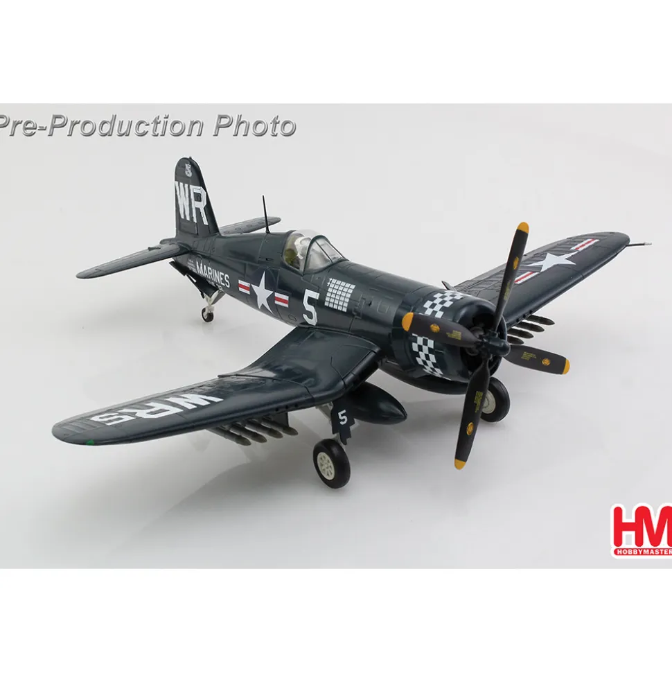 F4U-4 CORSAIR 1/48 DIE CAST MODEL - HA8228 Capt. Phillip C. Delong, VMF-312, USS Bataan, April 1951 1:48 scale Metal by Hobby Master