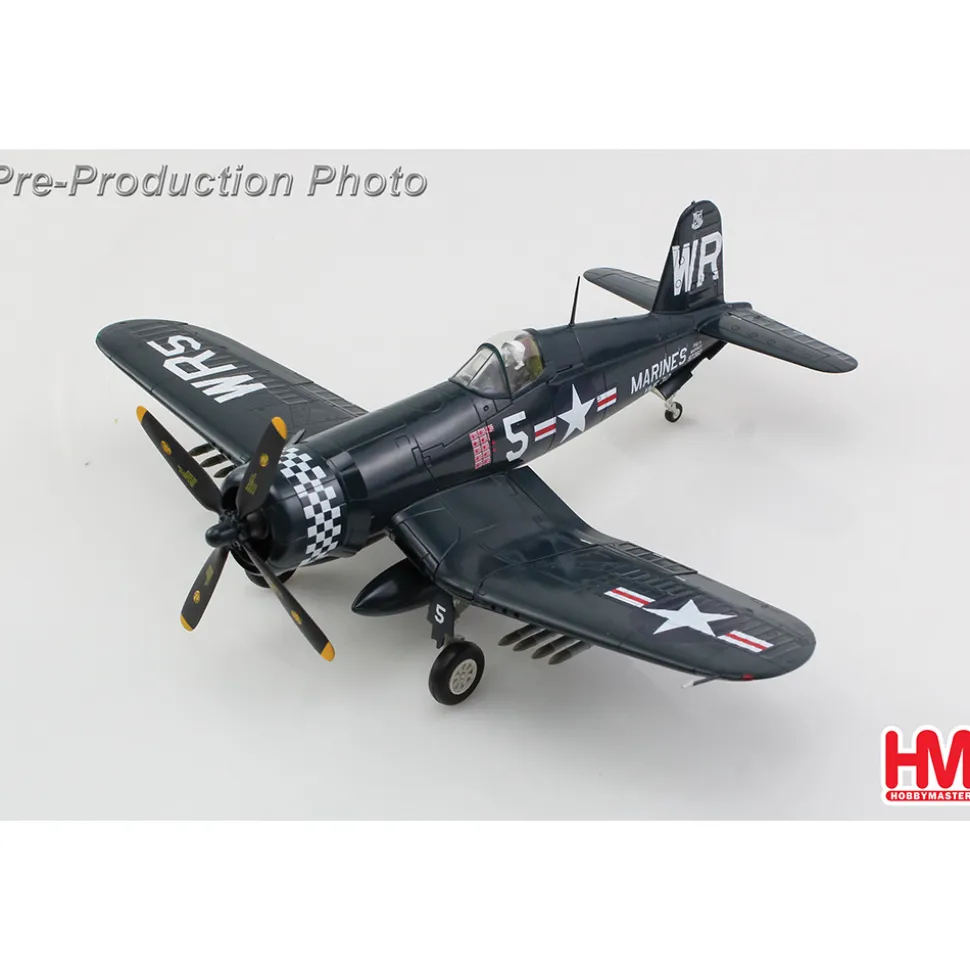 F4U-4 CORSAIR 1/48 DIE CAST MODEL - HA8228 Capt. Phillip C. Delong, VMF-312, USS Bataan, April 1951 1:48 scale Metal by Hobby Master