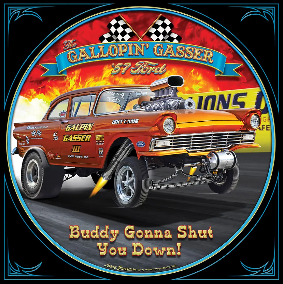Gallopin' Gasser 1957 Ford Metal Sign Metal Sign by Reedyville Goods LLC