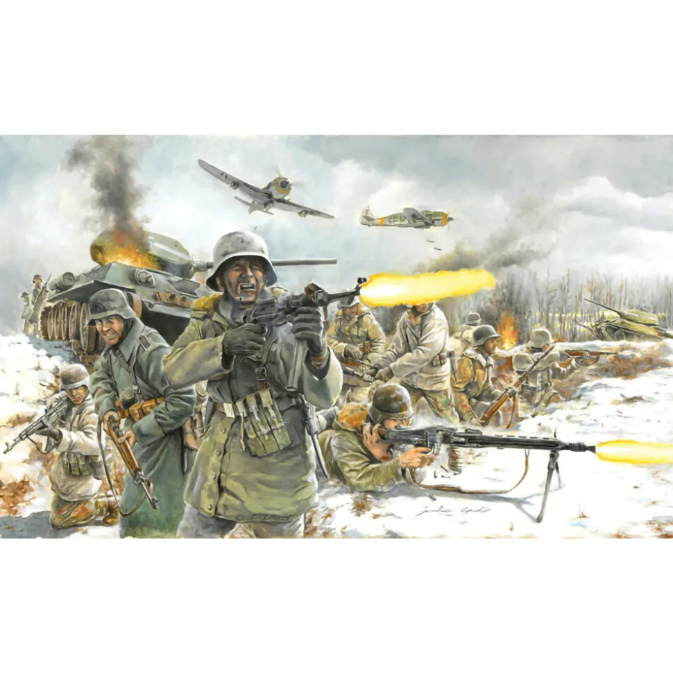 German Infantry - Winter Unif. (WWII) 1/72 Figures 1:72 Scale Plastic Model Kit by Italeri