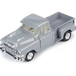 1957 GMC Blue Chip Pickup - Gray 1:24 Scale Diecast Model Truck by Motormax