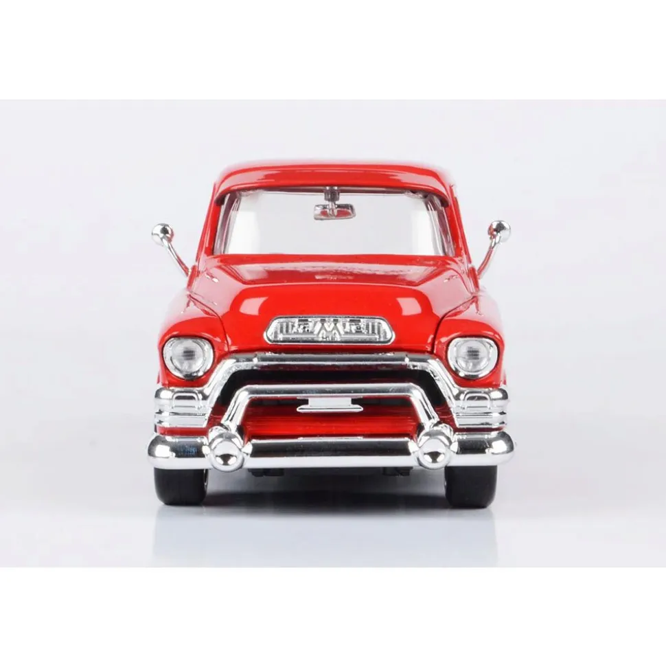 1955 GMC Blue Chip Pickup - Red 1:24 Scale Diecast Model Truck by Motormax