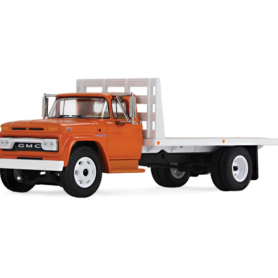 GMC 4000 Flatbed Truck - Omaha Orange 1:64 Scale Diecast Model Truck by Diecast Promotions