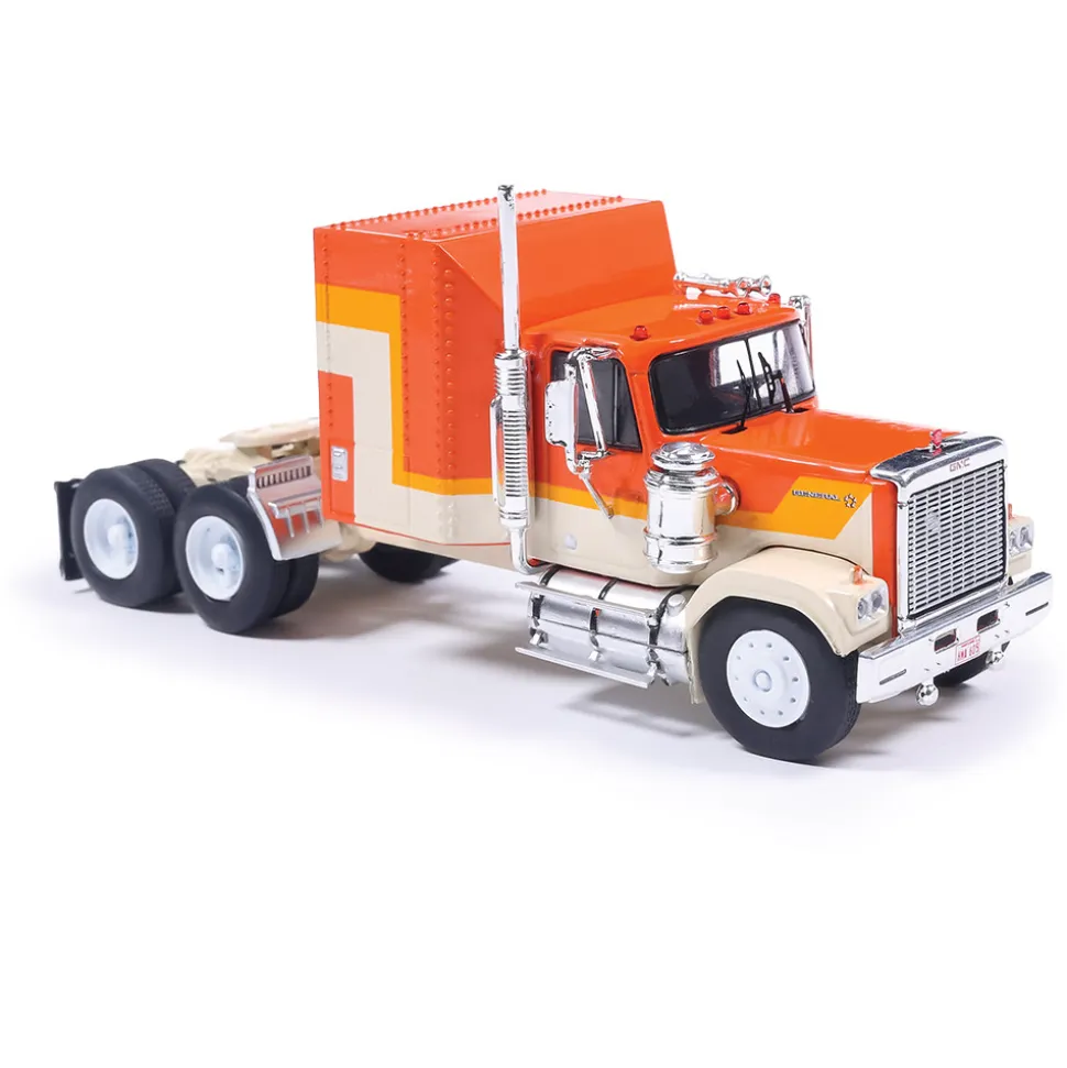 1980 GMC General - Orange And Yellow 1:64 Scale Diecast Model Truck by IXO Models