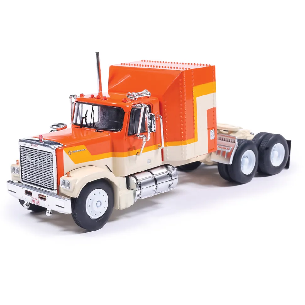1980 GMC General - Orange And Yellow 1:64 Scale Diecast Model Truck by IXO Models