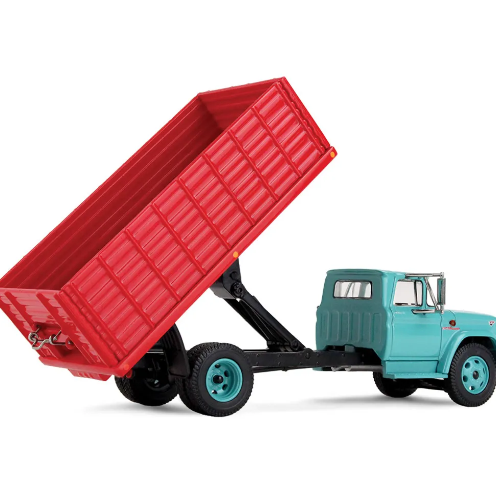 GMC 4000 Grain Truck - Turquoise&Red 1:64 Scale Diecast Model Truck by Diecast Promotions