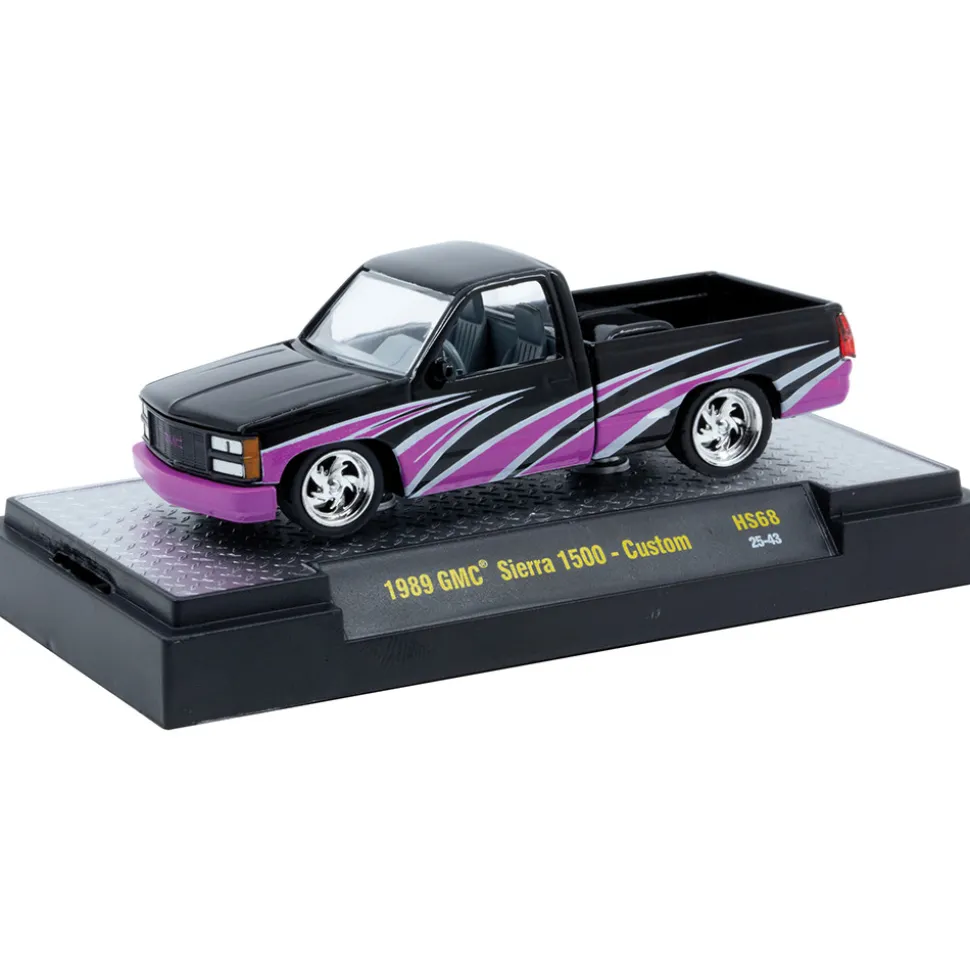 1989 GMC Sierra 1500 - Custom Black 1:64 Scale Diecast Model Truck by M2 Machines