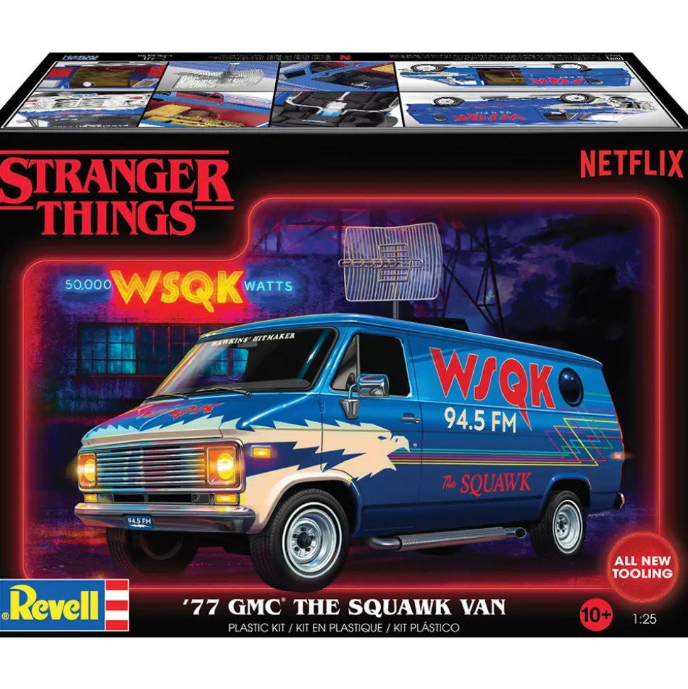 1977 GMC "The Squawk Van" - Stranger Things Model Kit 1:25 Scale Plastic Model Kit by Revell